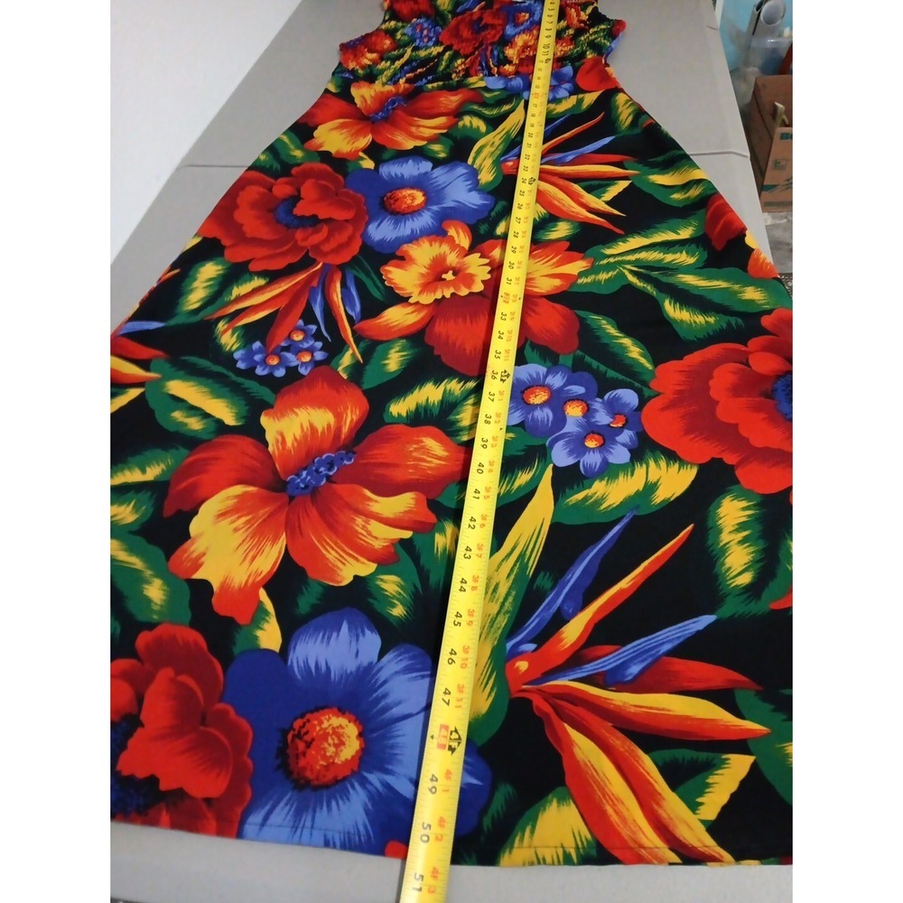 Prophecy Hawaiian Maxi Dress Size 8 Floral Island Smocked Travel Bright Beachy‎ - Picture 8 of 8
